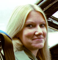 Amanda in the cockpit