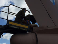 David and Frank loading a brake chute