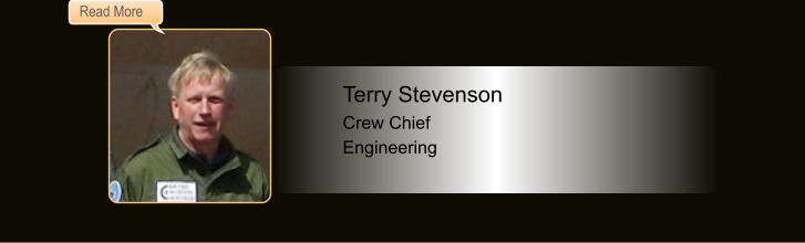 Terry Stevenson, Crew Chief, Engineering