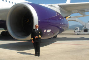 'Captain Bob' next to an Airbus A330-200, May 2006