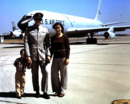Bob with his family, Mather AFB, California, 1976